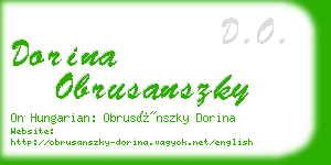 dorina obrusanszky business card